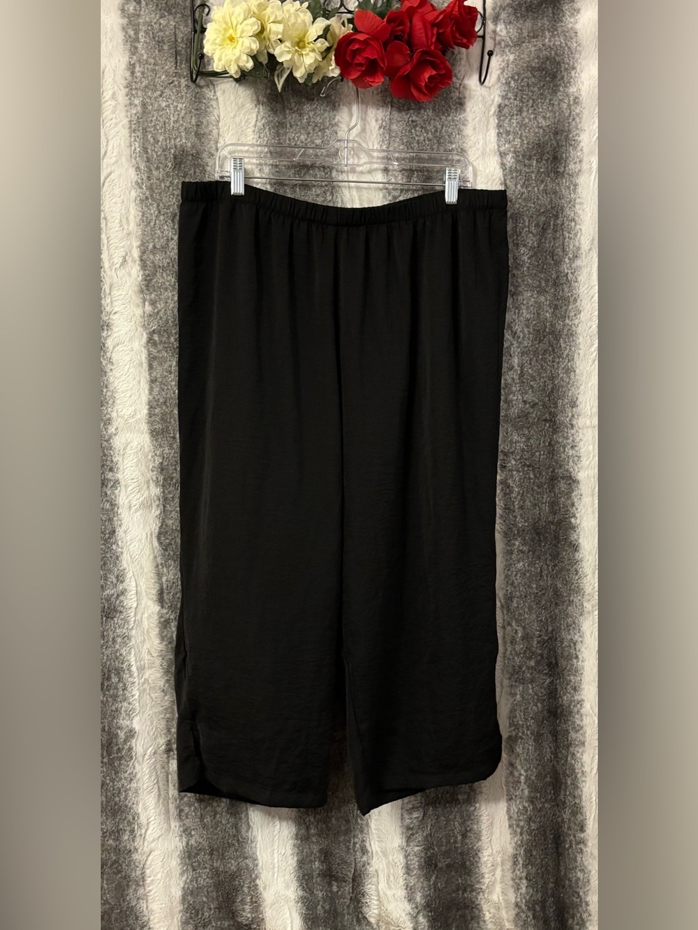 Black Wide-Leg Lounge/Pajama pants size XL